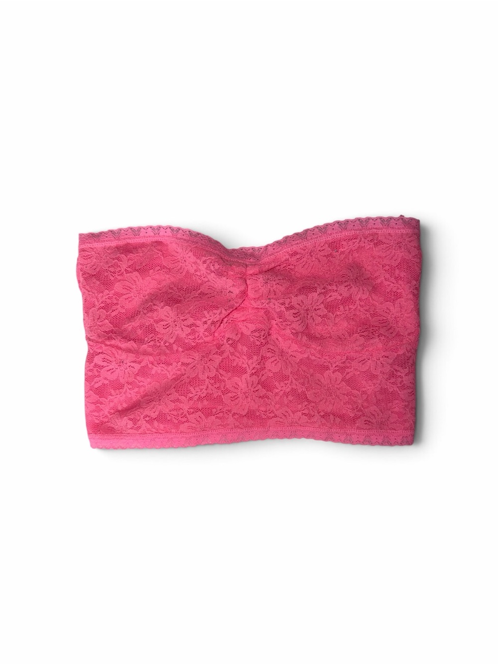 Women's Forever21 Strapless Lace Bandeau Bra Pink Small